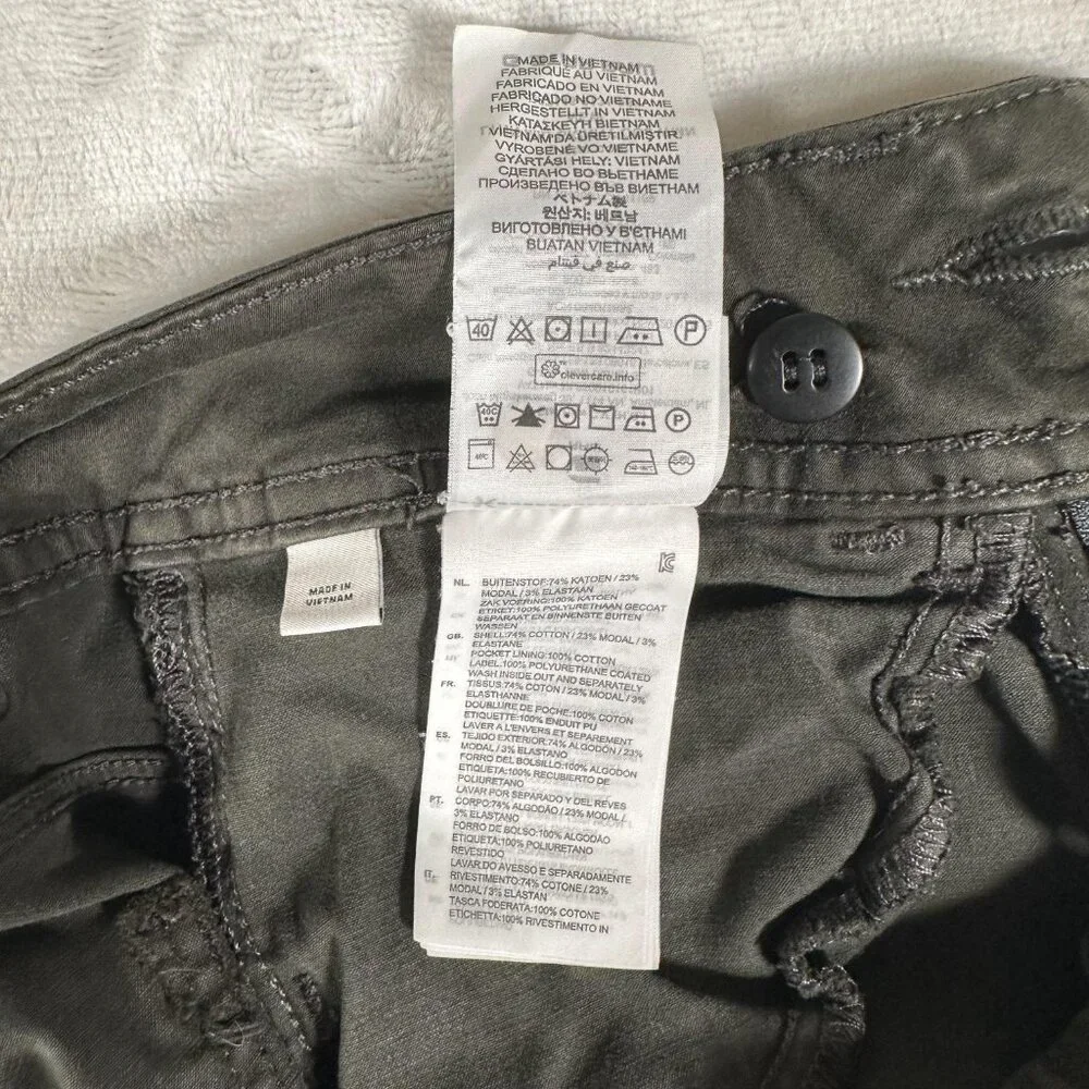 G Star Raw Jeans Women Size W25 L32 Olive Green Skinny 100% Cotton 5-Pockets GUC - Picture 9 of 12